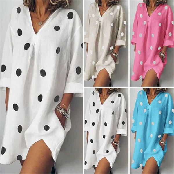 casual dresses shirt dress long sleeve women v neck dot plus polka blouse batwing linen loose print size s-5xl, Black;gray
casual dresses shirt dress long sleeve women v neck dot plus polka blouse batwing linen loose print size s-5xl, Black;gray