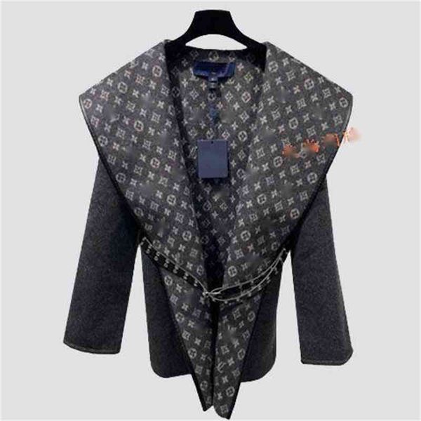 designer2021 new autumn and winter woolen short grey close waist thin hooded windbreaker printed coat women's fashionbalencaiga, Black
designer2021 new autumn and winter woolen short grey close waist thin hooded windbreaker printed coat women's fashionbalencaiga, Black