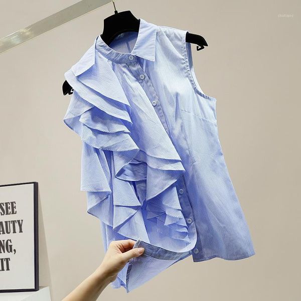 women's blouses & shirts female blouse irregular hem layered ruffles cool sleeveless shirt fashion loose all-match temperament ladies t, White
women's blouses & shirts female blouse irregular hem layered ruffles cool sleeveless shirt fashion loose all-match temperament ladies t, White