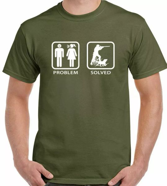 hunting t-shirt hunter problem solved mens funny hunt clay pigeon shooting, White;black
hunting t-shirt hunter problem solved mens funny hunt clay pigeon shooting, White;black