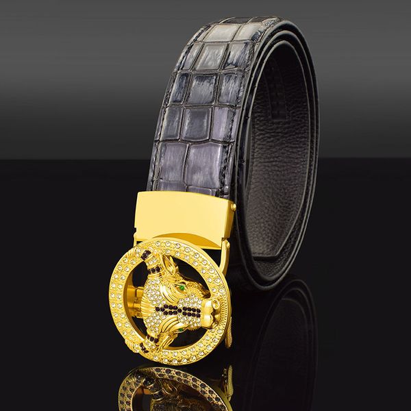 brand belt zodiac men's leather trouser belt automatic buckle cowhide business youth formal dress personality gray croco, Black;brown
brand belt zodiac men's leather trouser belt automatic buckle cowhide business youth formal dress personality gray croco, Black;brown
