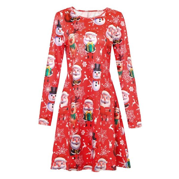 casual dresses women christmas dress santa pattern elastic round neck long sleeve loose hem snowman print holiday midi a-line for female, Black;gray
casual dresses women christmas dress santa pattern elastic round neck long sleeve loose hem snowman print holiday midi a-line for female, Black;gray