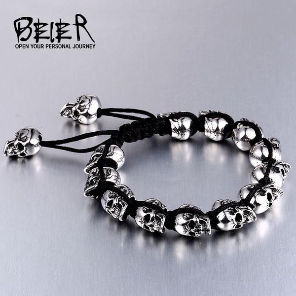 charm bracelets beier shiny skull bracelets&bangle weave couple jewellery for man/male punk rock style wholesale party gift bc8-057, Golden;silver
charm bracelets beier shiny skull bracelets&bangle weave couple jewellery for man/male punk rock style wholesale party gift bc8-057, Golden;silver