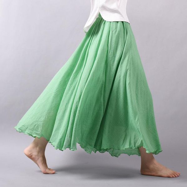 skirts 2021 women linen a line long elastic waist pleated maxi vintage summer ankle length beach flax faldas saia, Black
skirts 2021 women linen a line long elastic waist pleated maxi vintage summer ankle length beach flax faldas saia, Black