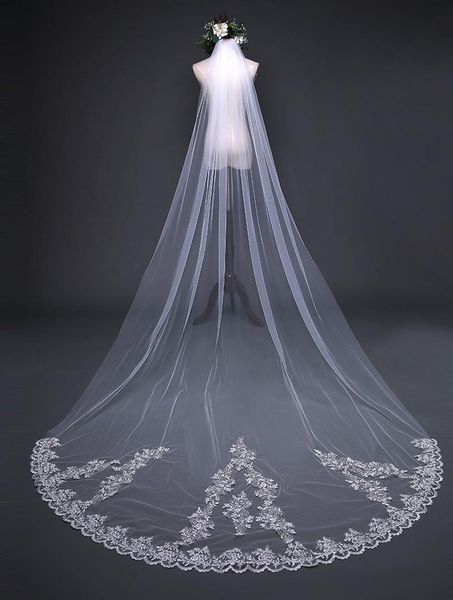 bridal veils arrival trailing veil simple wedding bride lace lengthen widen with comb cathedral accessories, Black
bridal veils arrival trailing veil simple wedding bride lace lengthen widen with comb cathedral accessories, Black