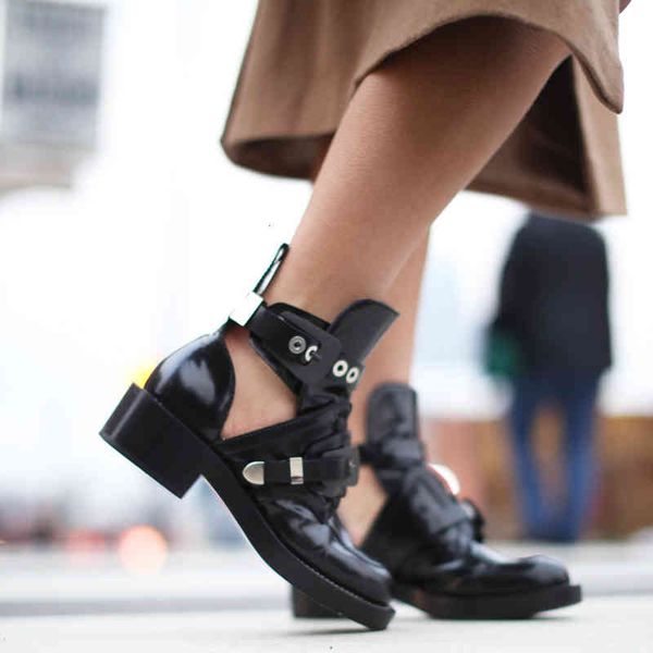 dress shoes double buckle cut out ankle boots for women plus size 11 12 luxury designers silver gold punk 4ov6, Black
dress shoes double buckle cut out ankle boots for women plus size 11 12 luxury designers silver gold punk 4ov6, Black
