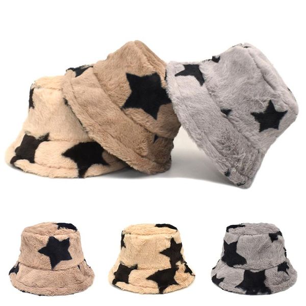 wide brim hats 6 colors women bucket hat star pattern artificial fur thickened plush basin fisherman fashion autumn winter warm cap, Blue;gray
wide brim hats 6 colors women bucket hat star pattern artificial fur thickened plush basin fisherman fashion autumn winter warm cap, Blue;gray