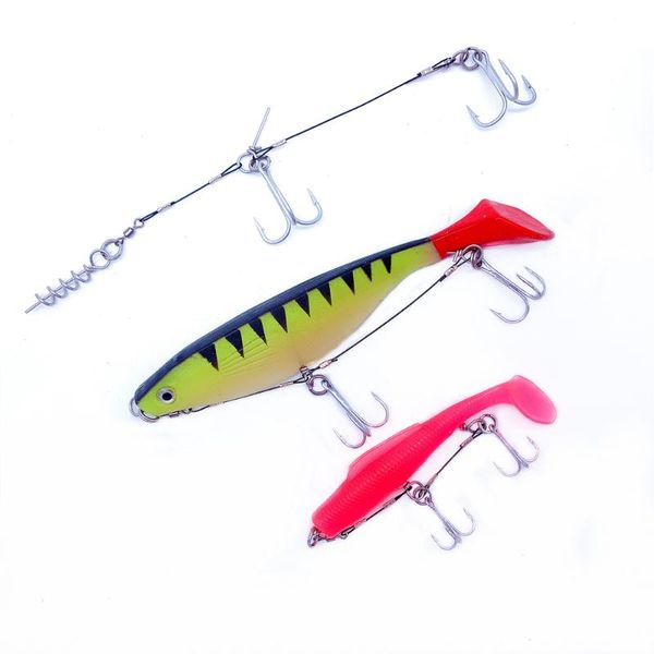 rig for soft baits screw-in assist hook 1# 6# double fishhooks ocean boat fishing with breaking strength stingers hooks
rig for soft baits screw-in assist hook 1# 6# double fishhooks ocean boat fishing with breaking strength stingers hooks