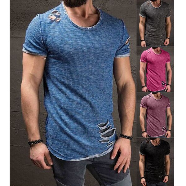men's t-shirts summer cotton shirt men fashion hole short sleeve t-shirt solid slim fit o neck casual tshirt drop, White;black
men's t-shirts summer cotton shirt men fashion hole short sleeve t-shirt solid slim fit o neck casual tshirt drop, White;black
