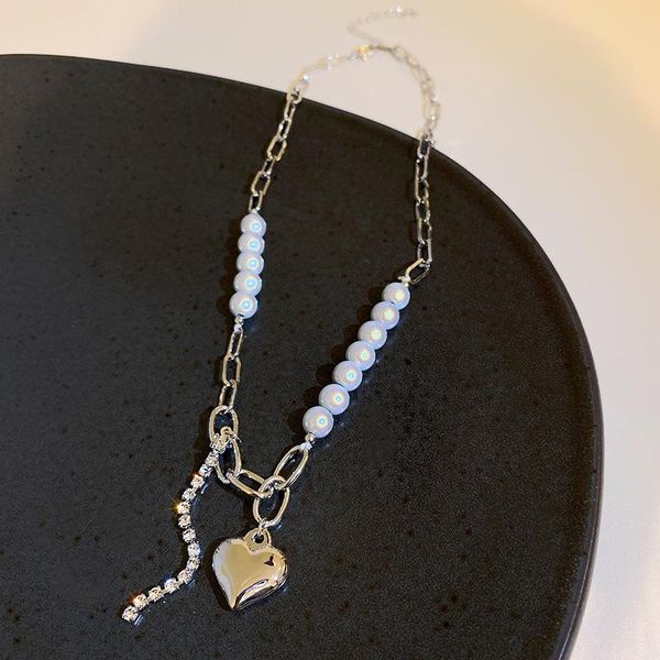 pendant necklaces 2021 vintage wedding pearl necklace for women geometric heart rhinestone tassel jewelry collier de perles, Silver
pendant necklaces 2021 vintage wedding pearl necklace for women geometric heart rhinestone tassel jewelry collier de perles, Silver