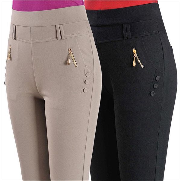 spring autumn high waist stretch women pants casual large size trousers middle age summer 16, Black;white
spring autumn high waist stretch women pants casual large size trousers middle age summer 16, Black;white
