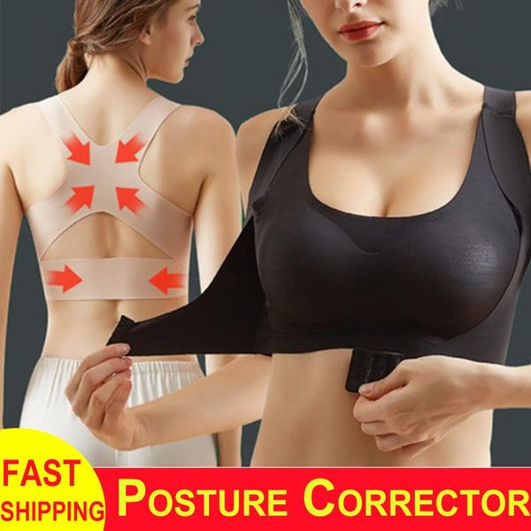 bras women bra posture corrector bralette front closure fitness vest push up female brassiere underwear cross back tank, Red;black
bras women bra posture corrector bralette front closure fitness vest push up female brassiere underwear cross back tank, Red;black