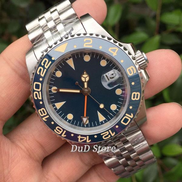wristwatches bliger 40mm fashion mens watch silver case sapphire glass ceramic bezel sterile blue dial crystal gmt automatic, Slivery;brown
wristwatches bliger 40mm fashion mens watch silver case sapphire glass ceramic bezel sterile blue dial crystal gmt automatic, Slivery;brown