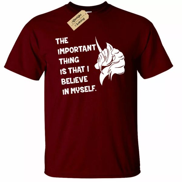 mens more important what is that the believe in myself funny unicorn t-shirt, White;black
mens more important what is that the believe in myself funny unicorn t-shirt, White;black
