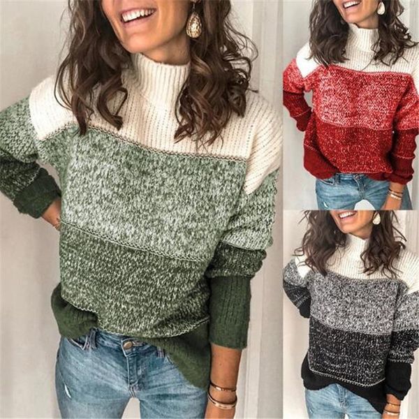 women's sweaters women turtleneck sweater casual long sleeve color block loose chunky knitted pullover autumn winter warm knitwear, White;black
women's sweaters women turtleneck sweater casual long sleeve color block loose chunky knitted pullover autumn winter warm knitwear, White;black