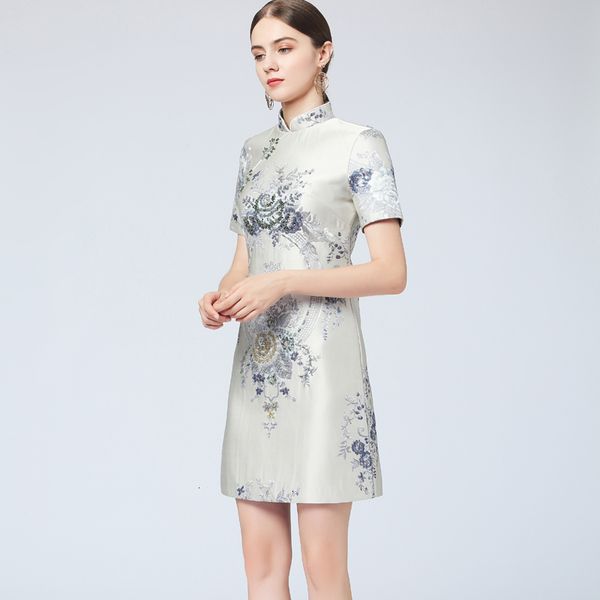 autumn retro printing frizzy diamond short sleeve elegant temperament dress of women quality clothes, Black;gray
autumn retro printing frizzy diamond short sleeve elegant temperament dress of women quality clothes, Black;gray
