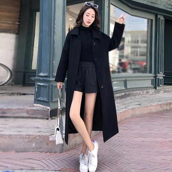 women's wool & blends sagace slim fur coat solid color casual loose style large single-breasted long female winter autumn, Black
women's wool & blends sagace slim fur coat solid color casual loose style large single-breasted long female winter autumn, Black