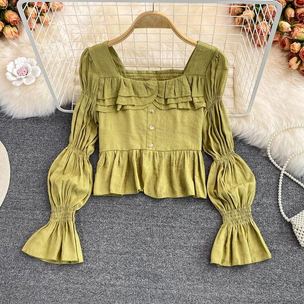 women's blouses & shirts women blouse long sleeve shirt crop woman blusas chiffon french chic 2022 spring elegant ins, White
women's blouses & shirts women blouse long sleeve shirt crop woman blusas chiffon french chic 2022 spring elegant ins, White