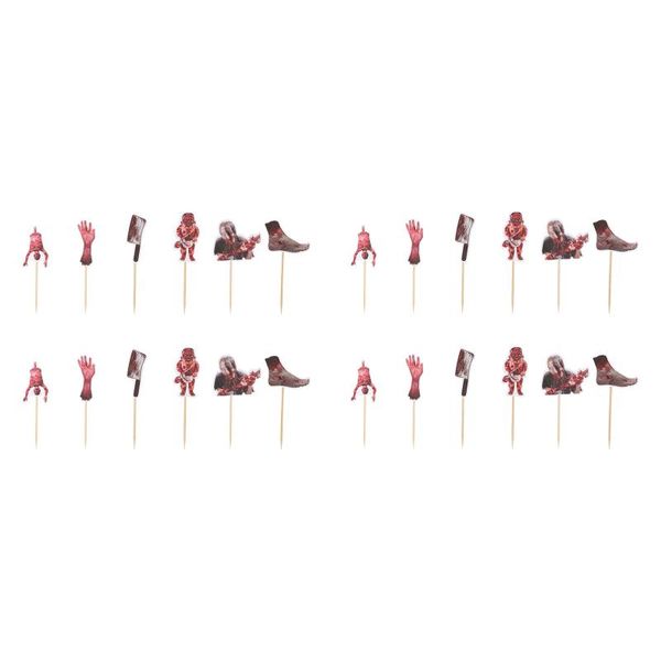 other festive & party supplies 24pcs cake ornaments scary ers creative decor props
