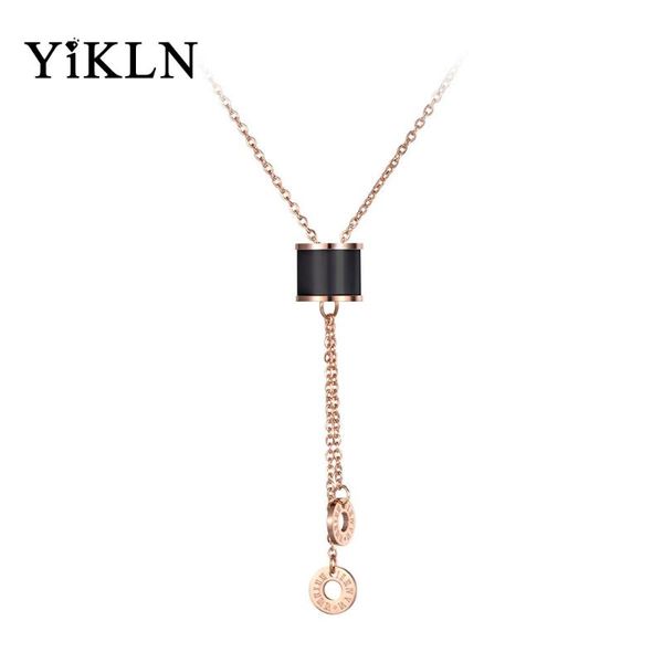 pendant necklaces yikln white/black ceramics circle charms roman numerals rose gold stainless steel jewelry for women yn19039, Silver
pendant necklaces yikln white/black ceramics circle charms roman numerals rose gold stainless steel jewelry for women yn19039, Silver
