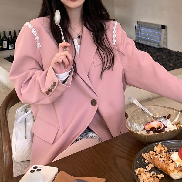 net red loose vertical sense suit 2021 temperament casual coat autumn women, White
net red loose vertical sense suit 2021 temperament casual coat autumn women, White