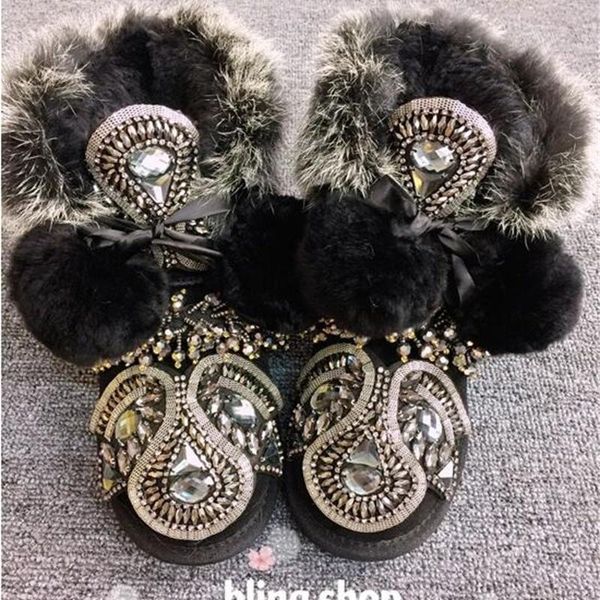 boots snow women 2021 winter handmade heavy diamond rhinestones wild warm leather fur ball, Black
boots snow women 2021 winter handmade heavy diamond rhinestones wild warm leather fur ball, Black