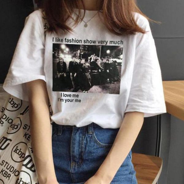women's t-shirt summer ladies white cottont-shirt film letter print harajuku short-sleeved loose korean version wild o-neck tees street
women's t-shirt summer ladies white cottont-shirt film letter print harajuku short-sleeved loose korean version wild o-neck tees street