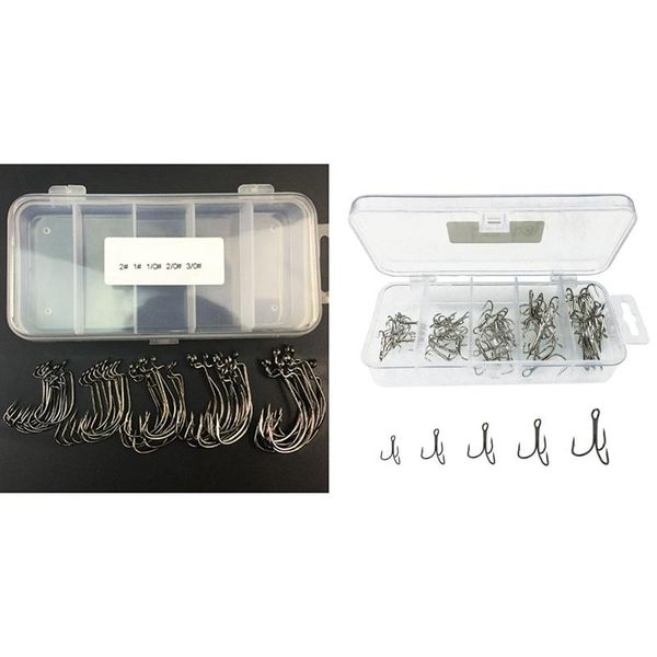 fishing hooks 51pcs high carbon steel worm senko bait jig fish & 50x treble hook set size 2/4/6/8/10
fishing hooks 51pcs high carbon steel worm senko bait jig fish & 50x treble hook set size 2/4/6/8/10
