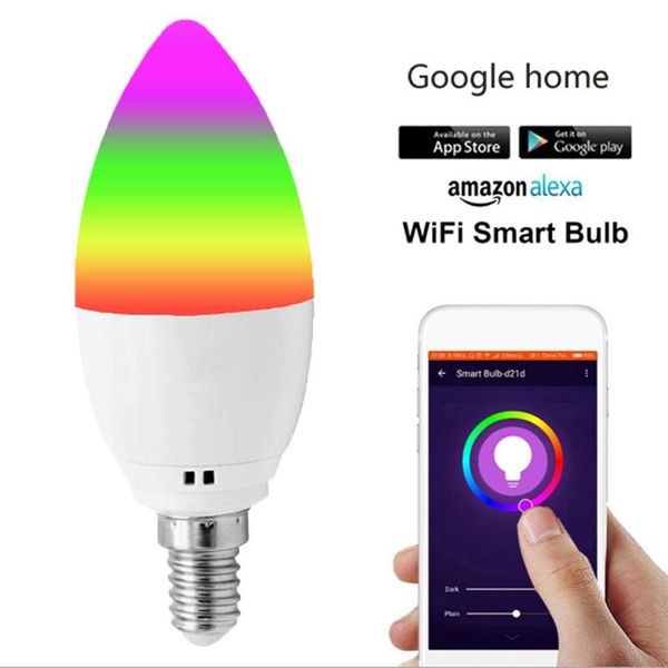 bulbs 6w rgb smart wifi led candle light e12/e14/e26/e27/b22 2.4g for home work with nest/alexa/google
bulbs 6w rgb smart wifi led candle light e12/e14/e26/e27/b22 2.4g for home work with nest/alexa/google