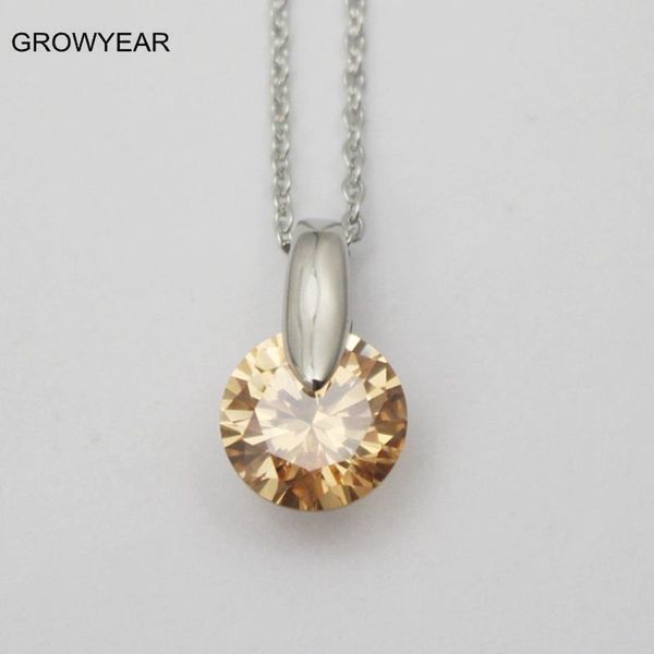 elegant stainless steel orange cubic zirconia pendant necklace women jewelry 1 piece necklaces, Silver
elegant stainless steel orange cubic zirconia pendant necklace women jewelry 1 piece necklaces, Silver