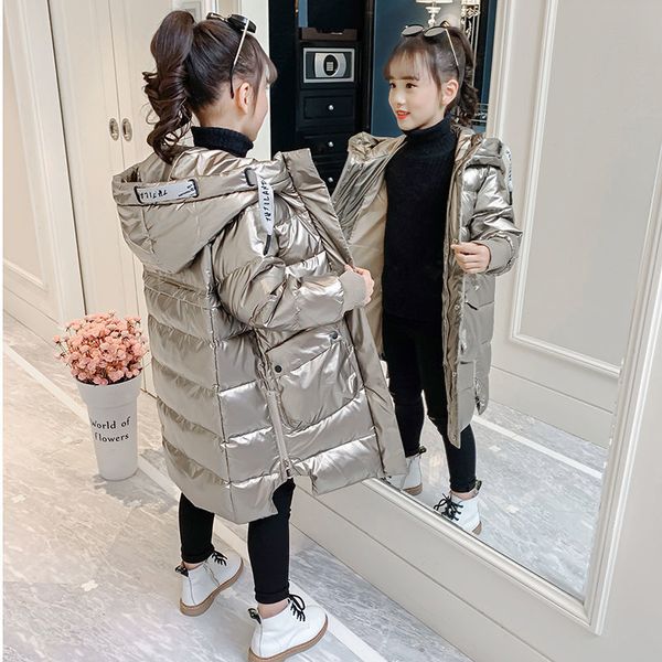 girls' long winter 2021 new warm down cotton padded clothes medium and large children's, Black
girls' long winter 2021 new warm down cotton padded clothes medium and large children's, Black
