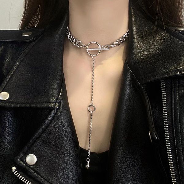 chains hip-hop punk wind coarse necklace female temperament exaggerated trendy round pearl pendant jewelry gift party, Silver
chains hip-hop punk wind coarse necklace female temperament exaggerated trendy round pearl pendant jewelry gift party, Silver