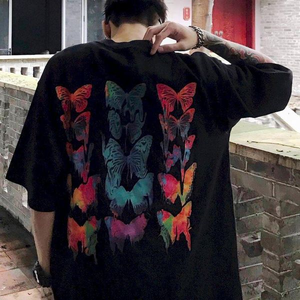 men's t-shirts oversized t-shirt women t shirt for men high street loose butterfly print short sleeve half goth punk clothes grunge, White;black
men's t-shirts oversized t-shirt women t shirt for men high street loose butterfly print short sleeve half goth punk clothes grunge, White;black