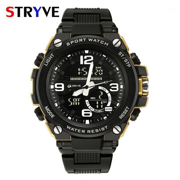 military quartz digital watches dial dual display male clock waterproof multifunction men sport wrist watch reloj hombre wristwatches, Slivery;brown
military quartz digital watches dial dual display male clock waterproof multifunction men sport wrist watch reloj hombre wristwatches, Slivery;brown