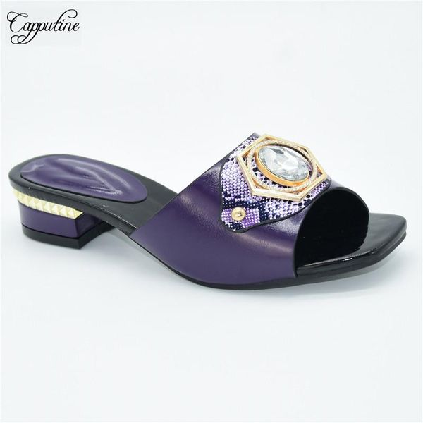 dress shoes amazing purple women's slippers african lady medium heel with stones 86-14 height 4cm, Black
dress shoes amazing purple women's slippers african lady medium heel with stones 86-14 height 4cm, Black