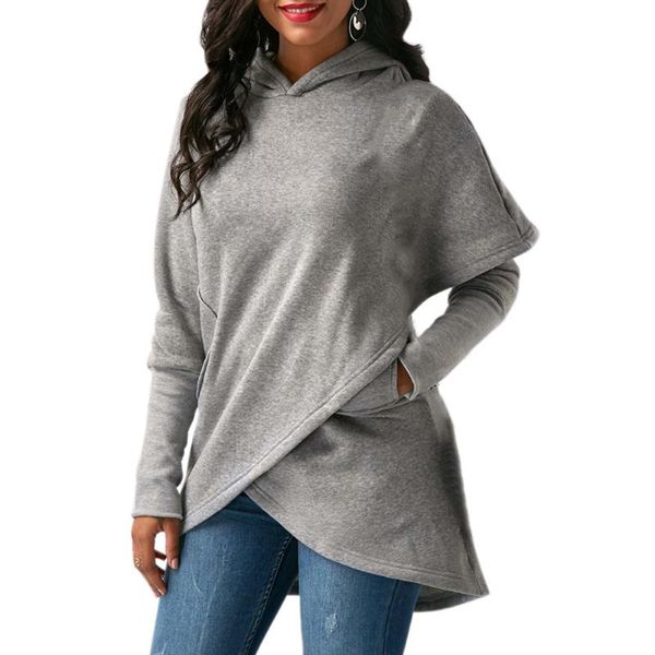 women's hoodies & sweatshirts droppshiping women irregular hooded long sleeve sweatshirt solid pocket pullover d88, Black
women's hoodies & sweatshirts droppshiping women irregular hooded long sleeve sweatshirt solid pocket pullover d88, Black