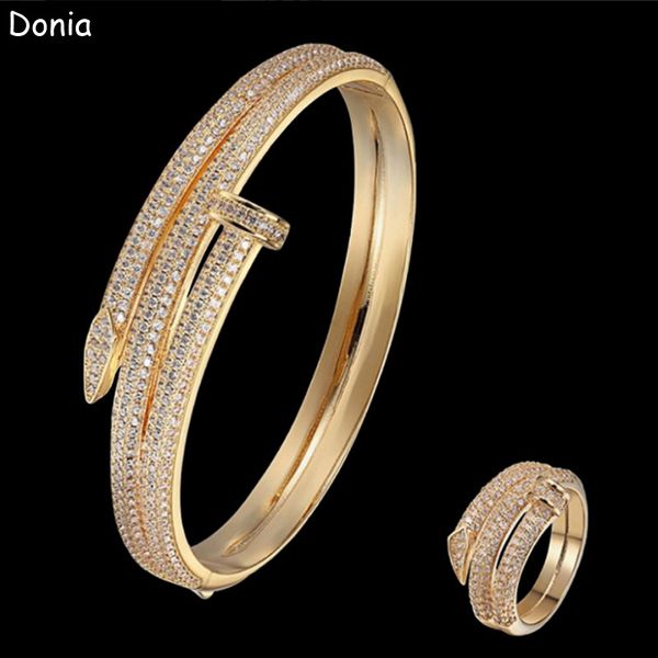 donia jewelry luxury bangle nail exaggerated titanium steel bracelet micro-inlaid colored zircon european and american fashion designer gift, Black
donia jewelry luxury bangle nail exaggerated titanium steel bracelet micro-inlaid colored zircon european and american fashion designer gift, Black
