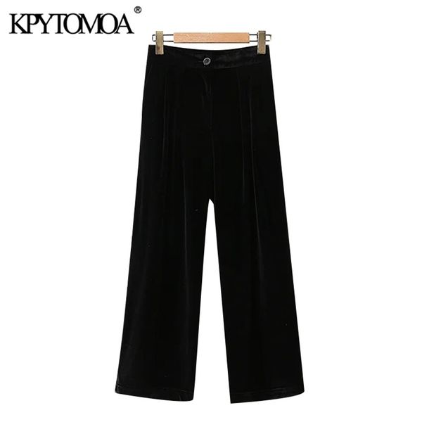 women fashion office wear straight velvet pants high waist side pockets female ankle trousers mujer 210420, Black;white
women fashion office wear straight velvet pants high waist side pockets female ankle trousers mujer 210420, Black;white