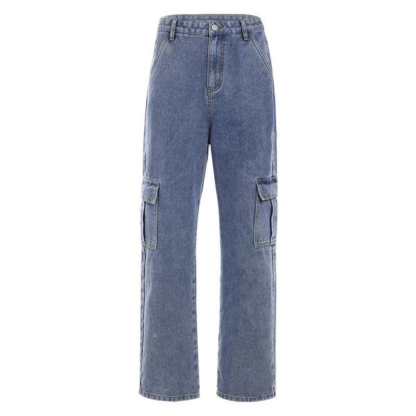 women's jeans western style autumn fashion young girl straight cute loose big pockets sml 3 colors high waist woman casual denim pants, Blue
women's jeans western style autumn fashion young girl straight cute loose big pockets sml 3 colors high waist woman casual denim pants, Blue
