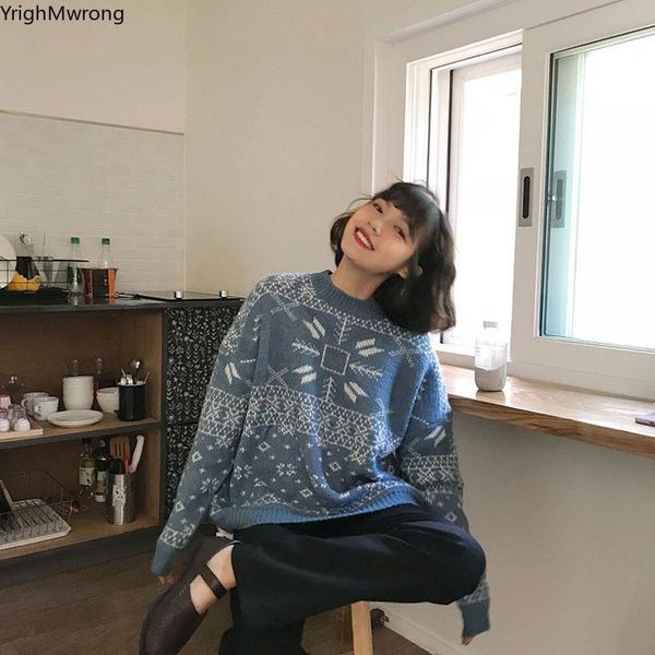 women's sweaters round neck long sleeve boho vintage knit loose sweater women winter autumn spring korean pullover warm thick solid ove, White;black
women's sweaters round neck long sleeve boho vintage knit loose sweater women winter autumn spring korean pullover warm thick solid ove, White;black
