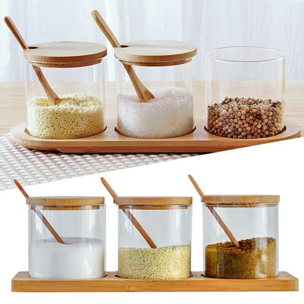 1/3pcs glass spice jars bottles containers with wood lids for salt sugar pepper powder spoon storage organizer &
1/3pcs glass spice jars bottles containers with wood lids for salt sugar pepper powder spoon storage organizer &