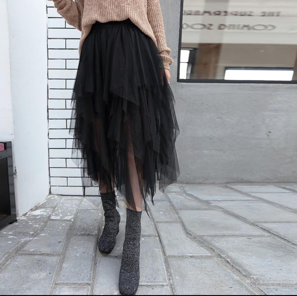 skirts autumn winter tulle women fashions elastic high waist mesh tutu skirt irregular pleated midi party faldas saia, Black
skirts autumn winter tulle women fashions elastic high waist mesh tutu skirt irregular pleated midi party faldas saia, Black