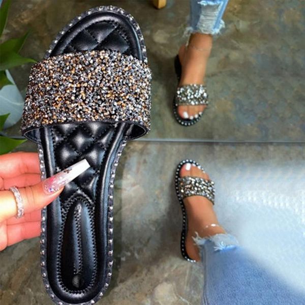 slippers wenyujh women summer sandals 2021 fashion bling female candy color flip flops beach diamond flat shoes outdoor, Black
slippers wenyujh women summer sandals 2021 fashion bling female candy color flip flops beach diamond flat shoes outdoor, Black