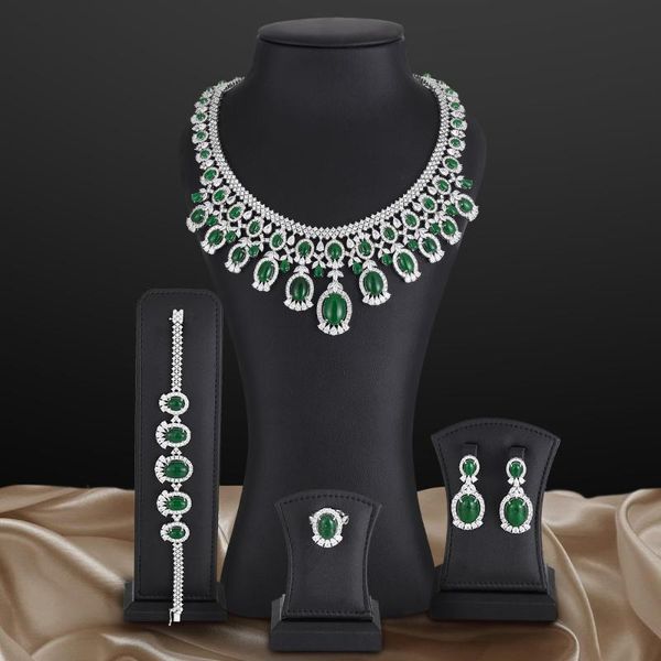 earrings & necklace godki luxury shiny bridal 4pcs bracelet ring jewelry set for ladies women wedding african cz dubai, Silver
earrings & necklace godki luxury shiny bridal 4pcs bracelet ring jewelry set for ladies women wedding african cz dubai, Silver