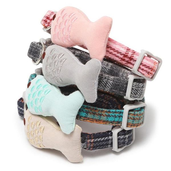 cat collars & leads adjustable pet collar embroidered fish size snap-on buckle easy to wear cute supplies
cat collars & leads adjustable pet collar embroidered fish size snap-on buckle easy to wear cute supplies