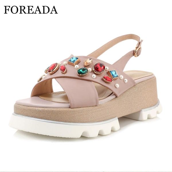 dress shoes foreada sandals women natural genuine leather platform wedges high heels crystal buckle strap open toe female green, Black
dress shoes foreada sandals women natural genuine leather platform wedges high heels crystal buckle strap open toe female green, Black