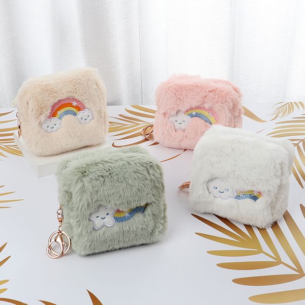korean creative rex rabbit hair color rainbow classification change storage bag cute zipper plush children key wallet, Black
korean creative rex rabbit hair color rainbow classification change storage bag cute zipper plush children key wallet, Black