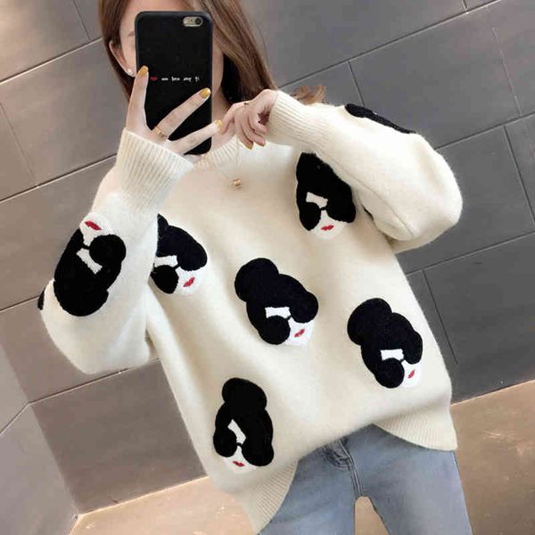 paris girl pull femme winter autumn oversized knitted sweater women lantern sleeve embroidery cartoon thicken pullovers jumper 210524, White;black
paris girl pull femme winter autumn oversized knitted sweater women lantern sleeve embroidery cartoon thicken pullovers jumper 210524, White;black