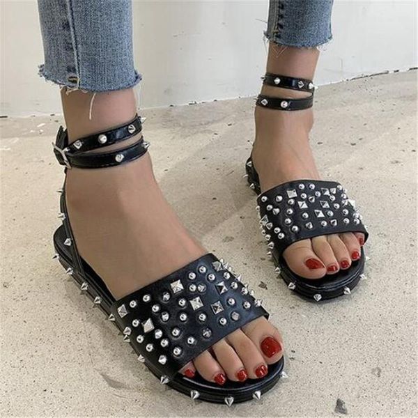 sandals flat buckle large size platform women summer style fish mouth fashion rivet womens casual slippers women's shoes, Black
sandals flat buckle large size platform women summer style fish mouth fashion rivet womens casual slippers women's shoes, Black