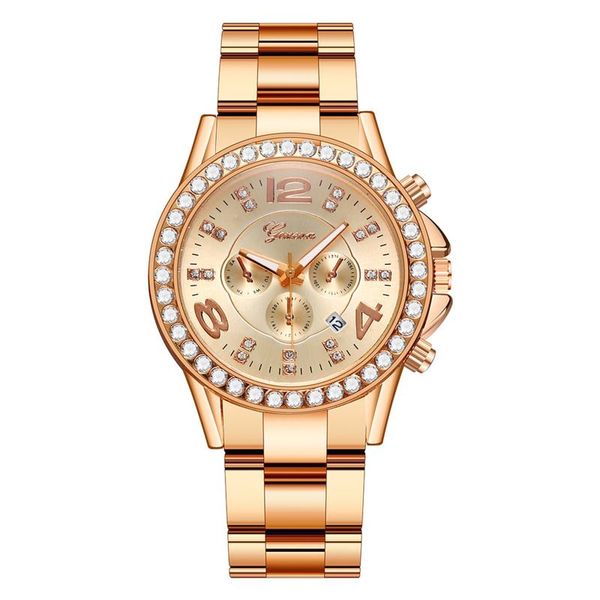 luxurious full diamond steel strip ms quartz analog watch luxury temperament business band waterproof wristwatches, Slivery;brown
luxurious full diamond steel strip ms quartz analog watch luxury temperament business band waterproof wristwatches, Slivery;brown